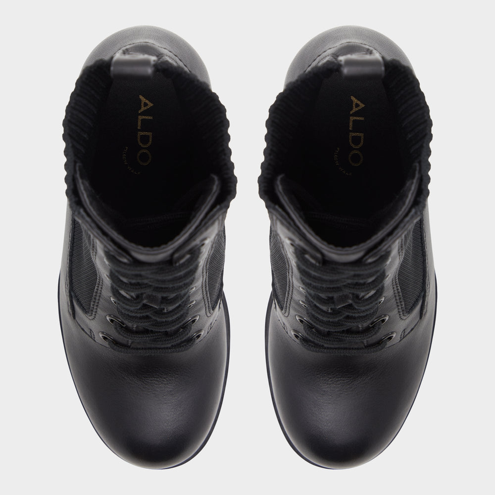 Black Rebellious Black Women's Combat boots - Combat ankle boot, Lug sole | Aldo