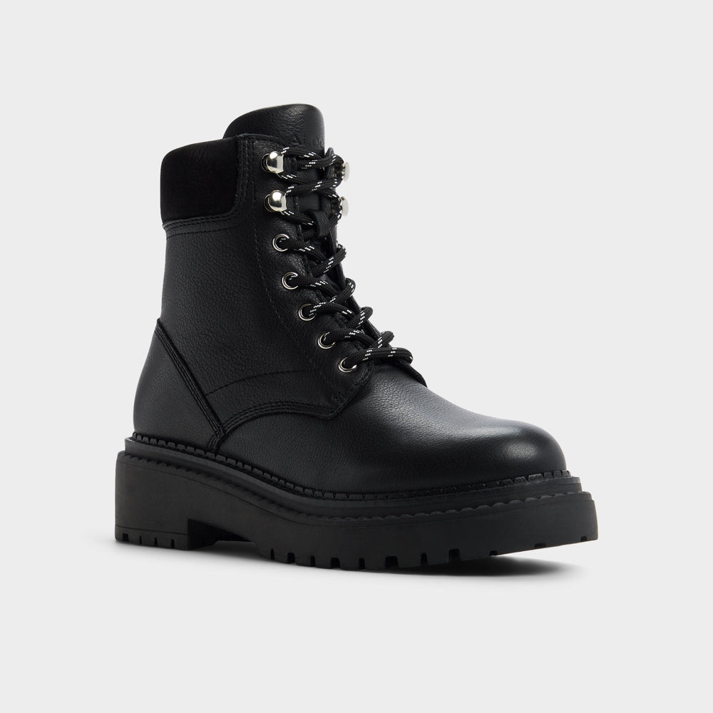 Black Lewellan in Black - Hiking boot, Lug sole | Aldo
