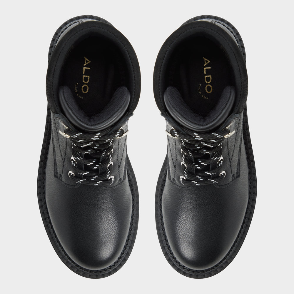 Black Lewellan in Black - Hiking boot, Lug sole | Aldo