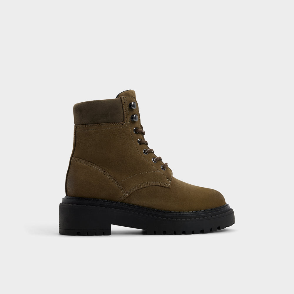 Dark green Lewellan in Dark Green - Hiking boot, Lug sole | Aldo