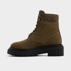 Dark green Lewellan in Dark Green - Hiking boot, Lug sole | Aldo