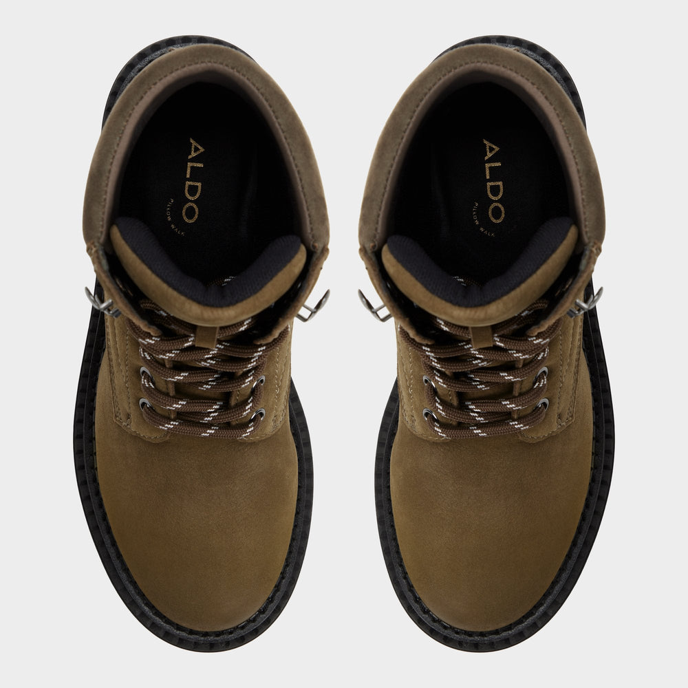 Dark green Lewellan in Dark Green - Hiking boot, Lug sole | Aldo