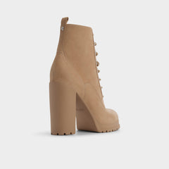 Medium Beige Rebelliously in Medium Beige - Combat ankle boot, Lug sole | Aldo