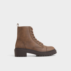 Medium brown Goer in Medium Brown - Combat ankle boot, Lug sole | Aldo