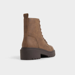 Medium brown Goer in Medium Brown - Combat ankle boot, Lug sole | Aldo