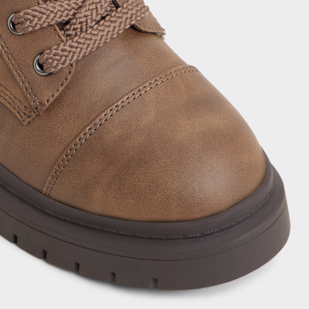 Medium brown Goer in Medium Brown - Combat ankle boot, Lug sole | Aldo