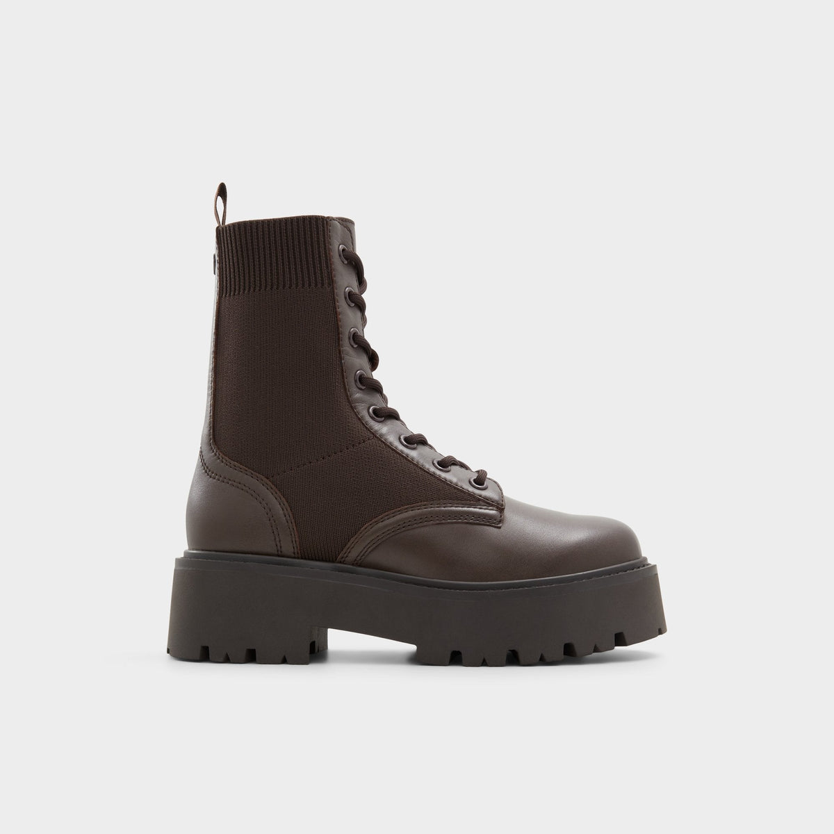 Brown Overflow Talaleryknit Brown Overflow Women's Combat boots - Combat ankle boot, Brown | Aldo