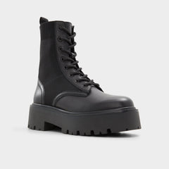 Black Talaleryknit Black Women's Combat boots - Combat ankle boot, Black | Aldo
