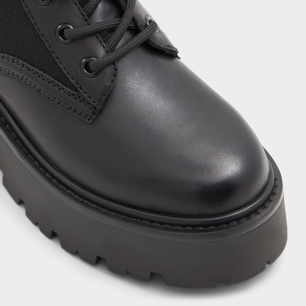 Black Talaleryknit Black Women's Combat boots - Combat ankle boot, Black | Aldo