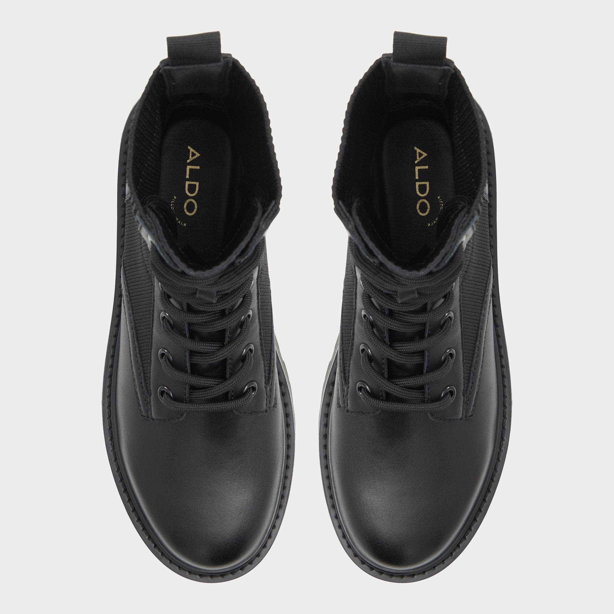 Black Talaleryknit Black Women's Combat boots - Combat ankle boot, Black | Aldo