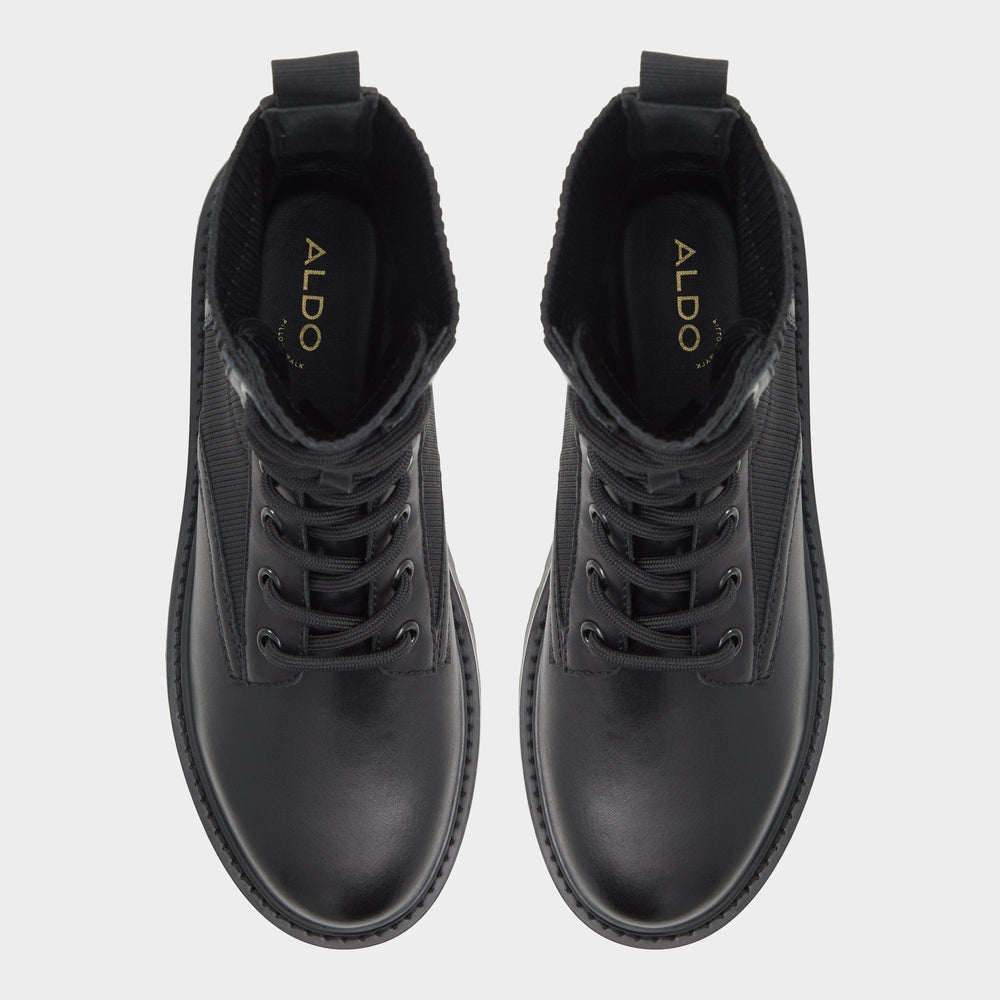Black Talaleryknit Black Women's Combat boots - Combat ankle boot, Black | Aldo