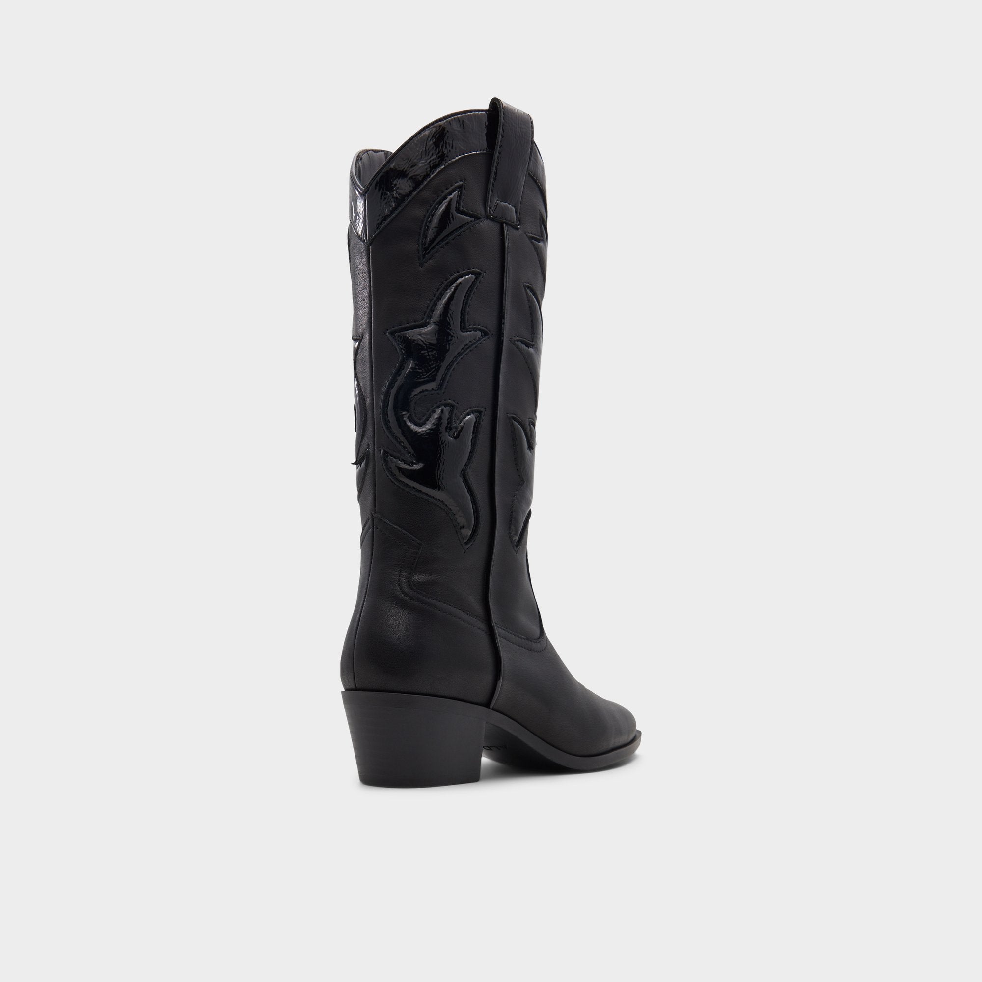 Black Nebraska Black Women's Western - Mid-calf western boot, Block heel | Aldo