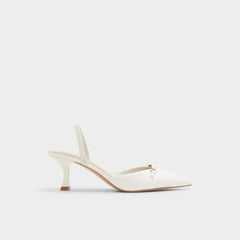 White/bone Nailah White/Bone Women's Kitten heels - Slingback heel, Kitten heel | Aldo