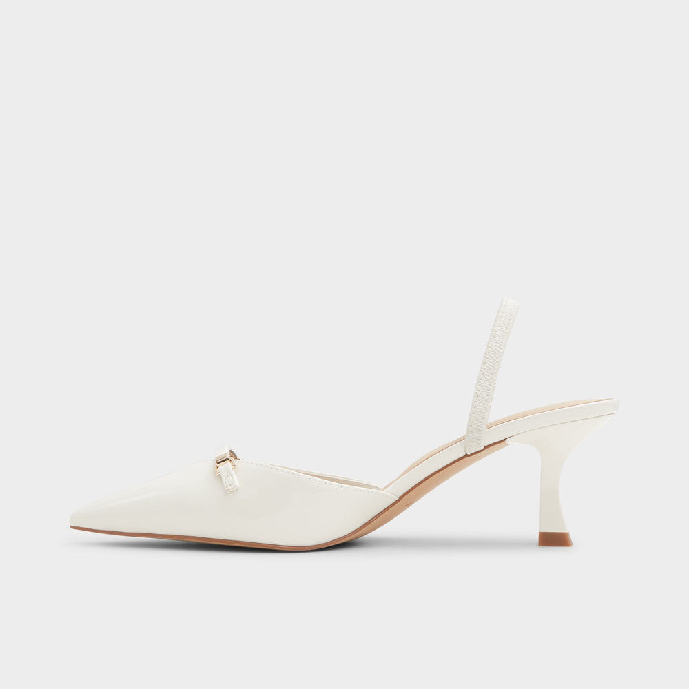 White/bone Nailah White/Bone Women's Kitten heels - Slingback heel, Kitten heel | Aldo