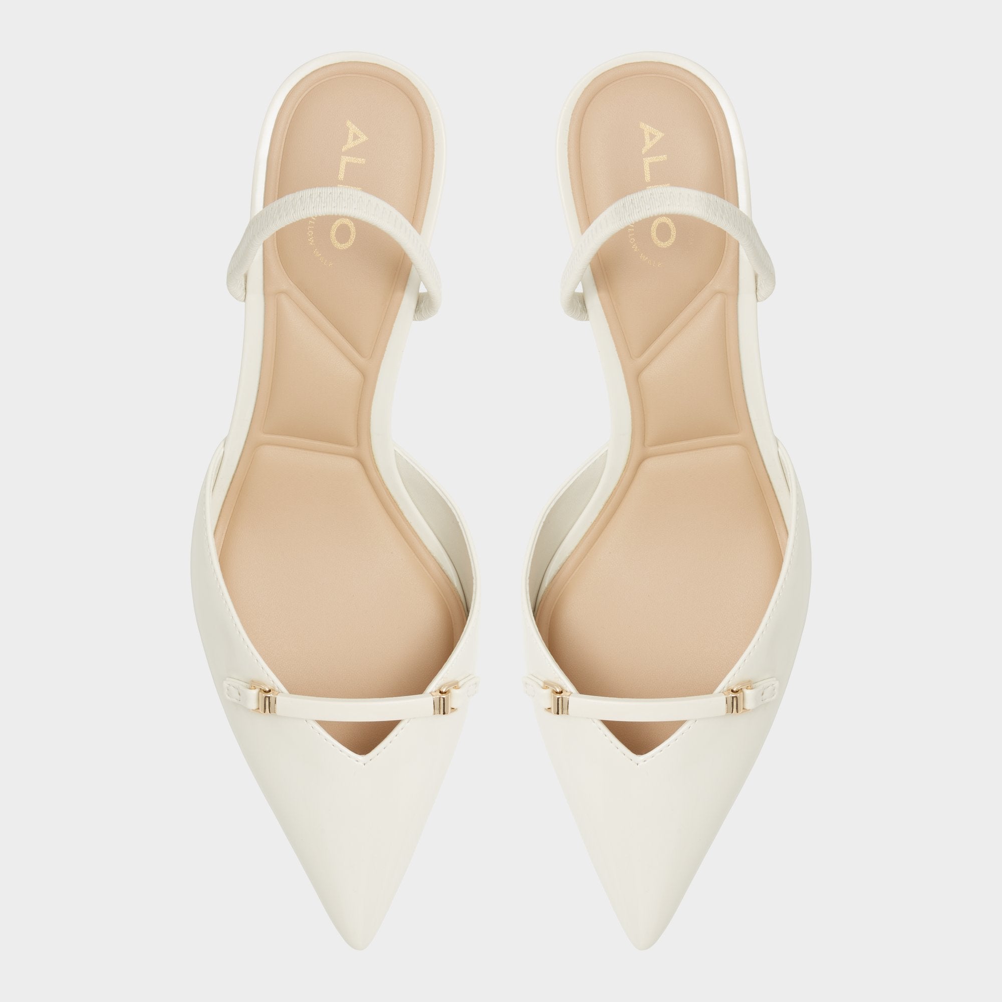 White/bone Nailah White/Bone Women's Kitten heels - Slingback heel, Kitten heel | Aldo
