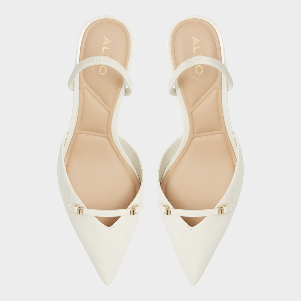 White/bone Nailah White/Bone Women's Kitten heels - Slingback heel, Kitten heel | Aldo