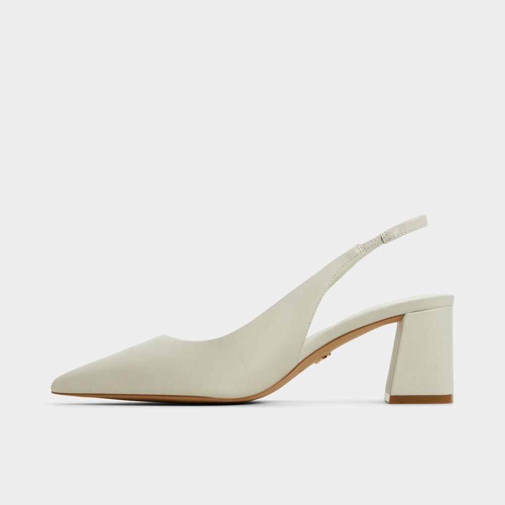 White/bone Uliana White/Bone Women's Slingbacks - Slingback heel, Block heel | Aldo