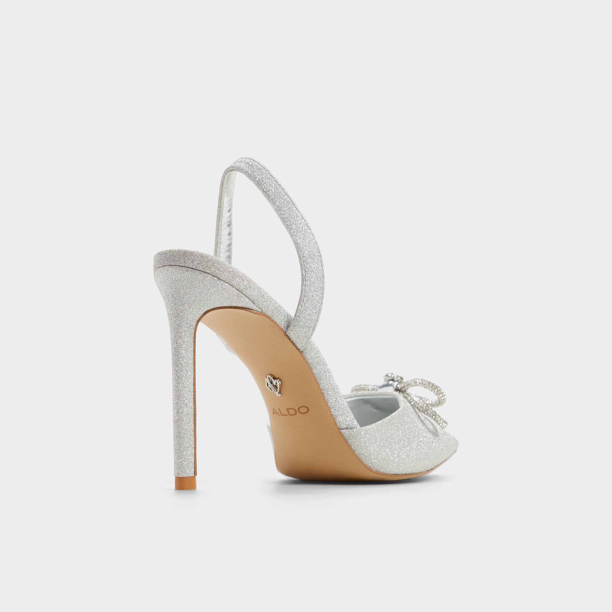 Silver Addie Silver Women's Slingbacks - Slingback heel, Stiletto heel | Aldo