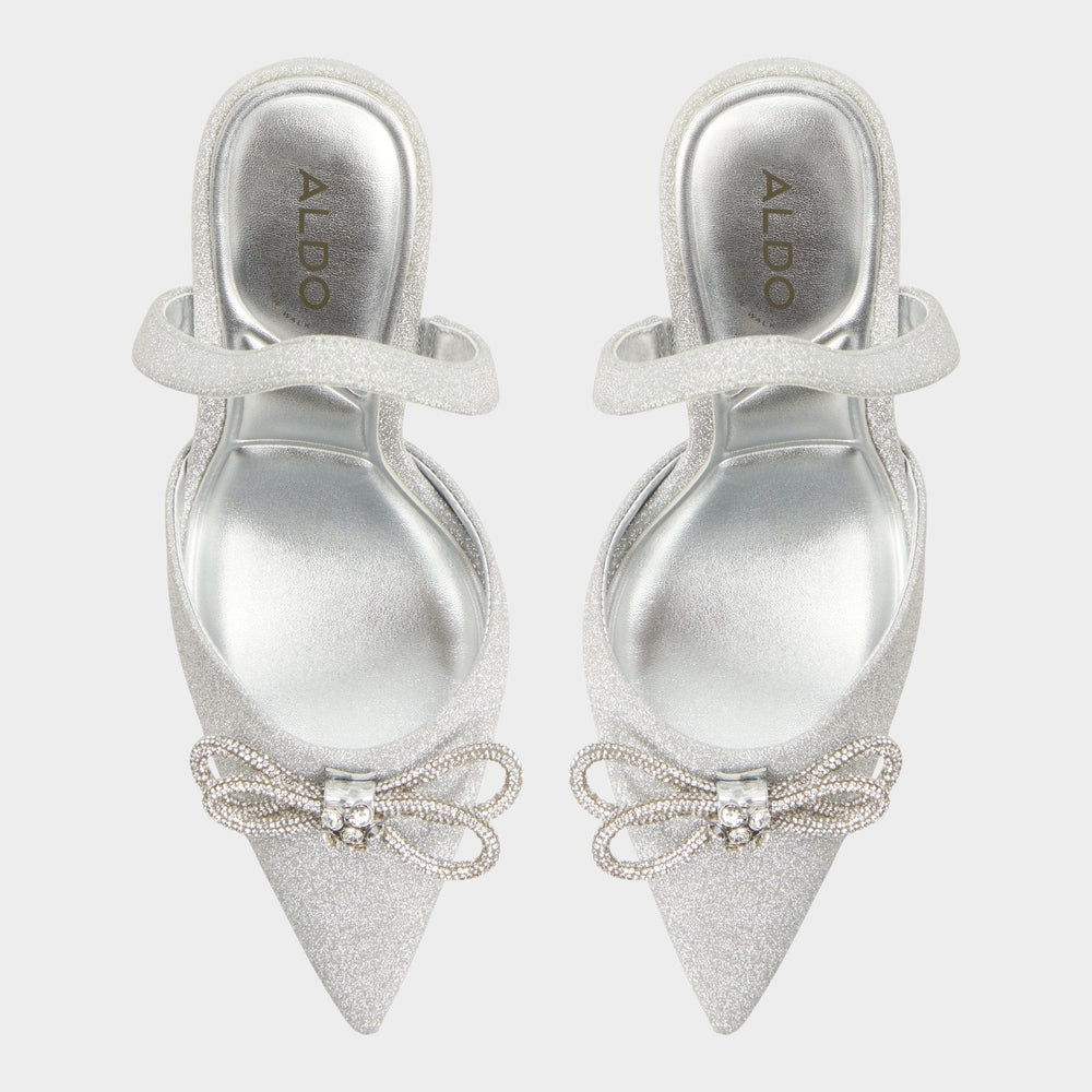 Silver Addie Silver Women's Slingbacks - Slingback heel, Stiletto heel | Aldo