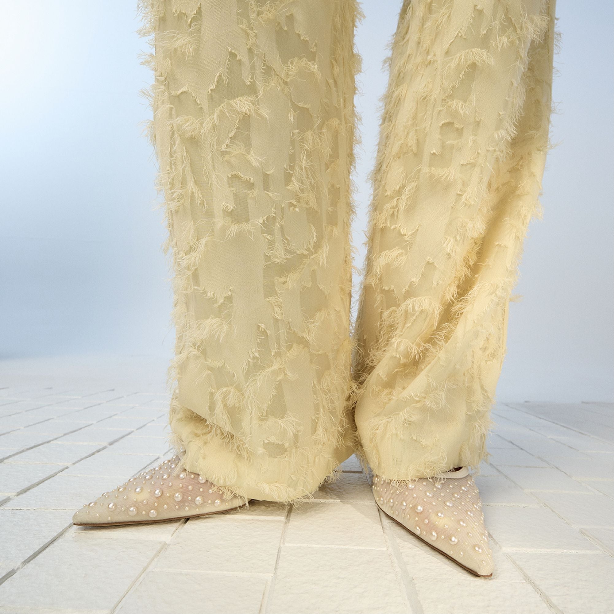 Other White Pearlescent Other White Textile Mesh Women's Slingbacks - Slingback heel | Aldo