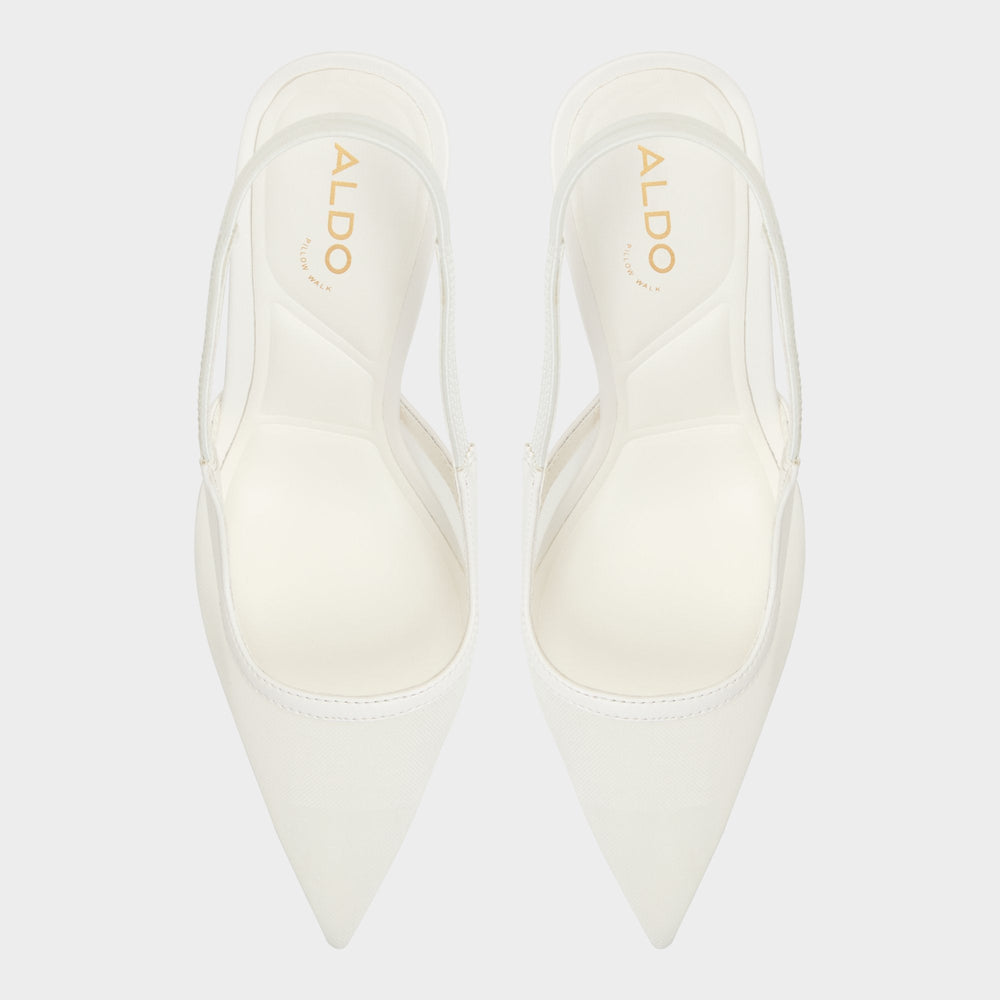 White Evania White Women's Slingbacks - Slingback heel | Aldo