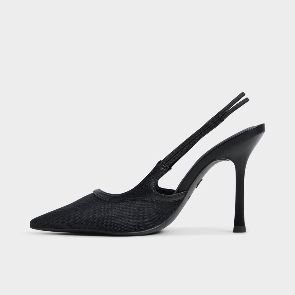 Black Evania Black Women's Slingbacks - Slingback heel | Aldo