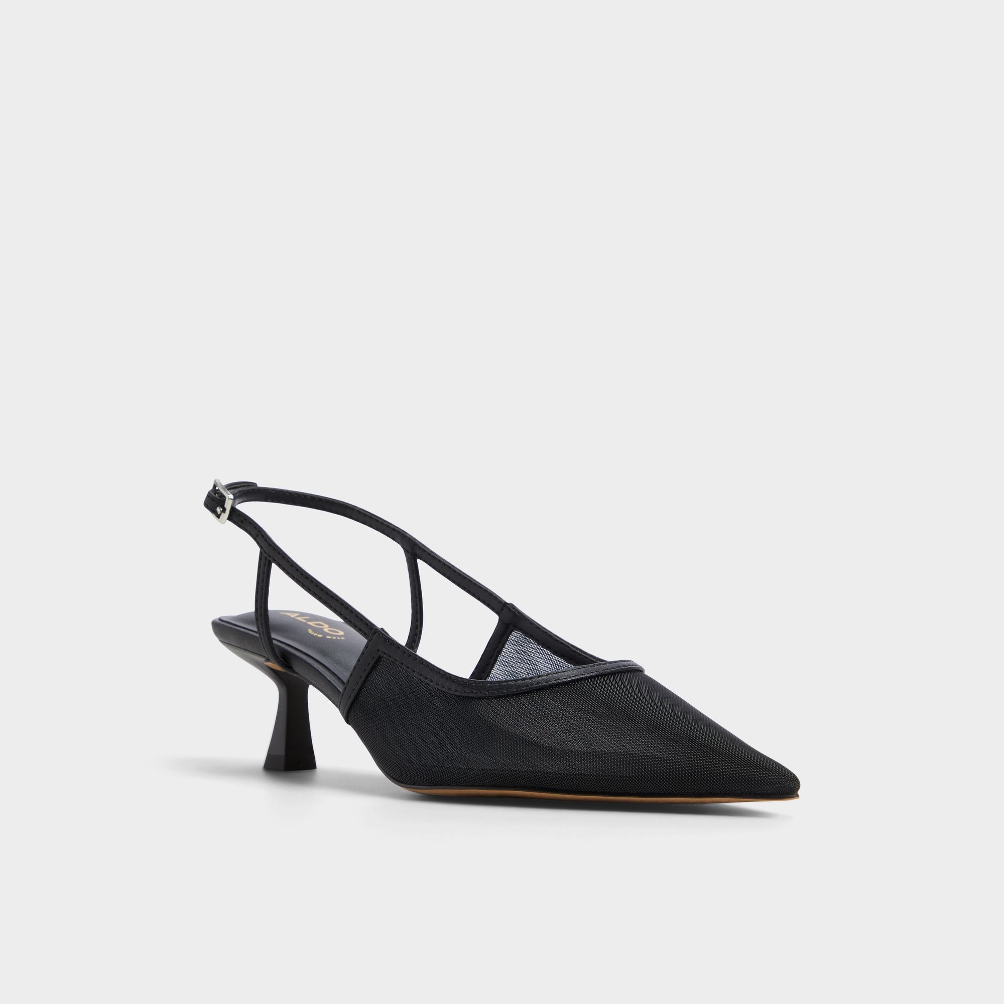 Black Maxina Black Women's Kitten heels - Slingback heel, Kitten heel | Aldo