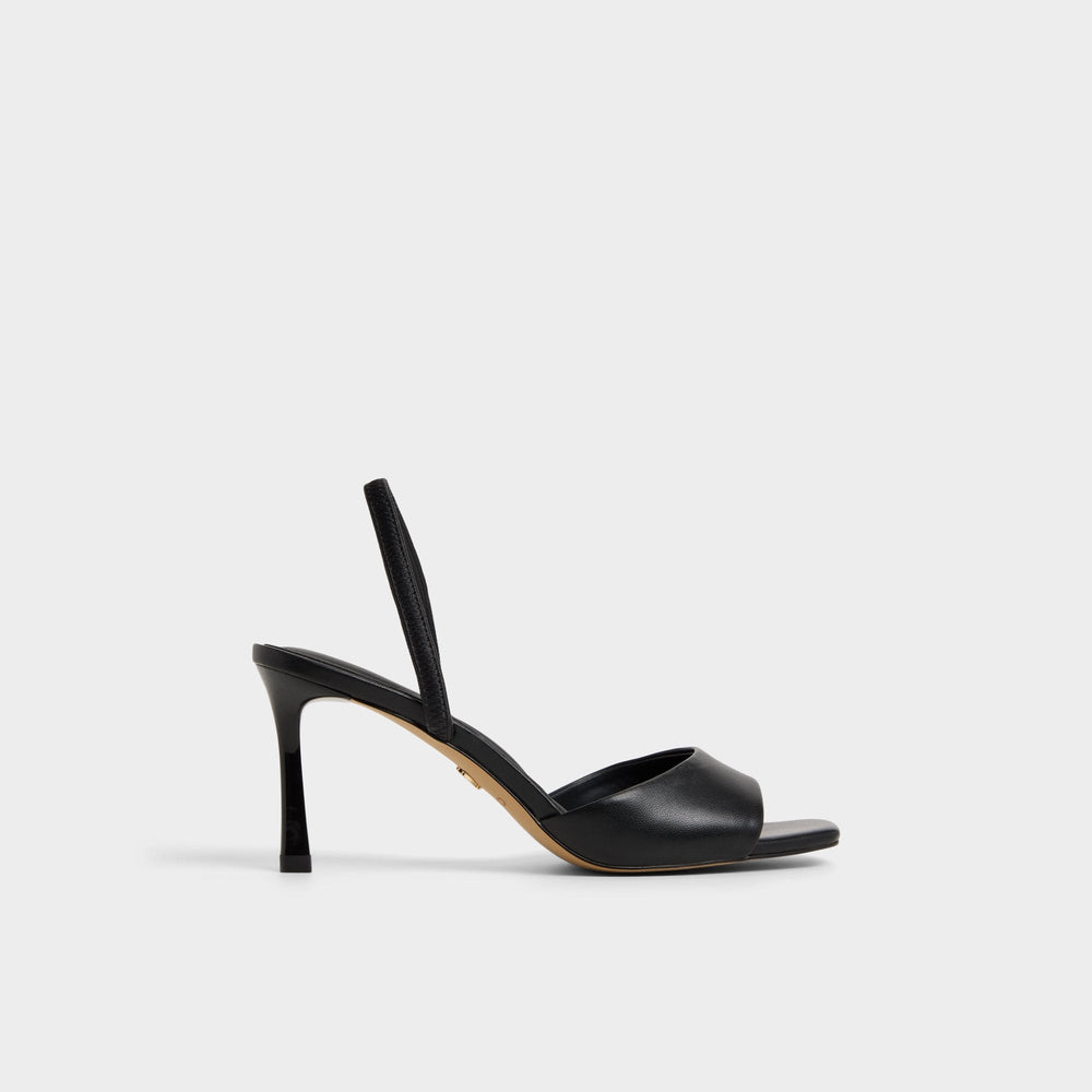 Black Andya Black Women's Strappy sandals - Slingback heeled sandal, Stiletto heel | Aldo