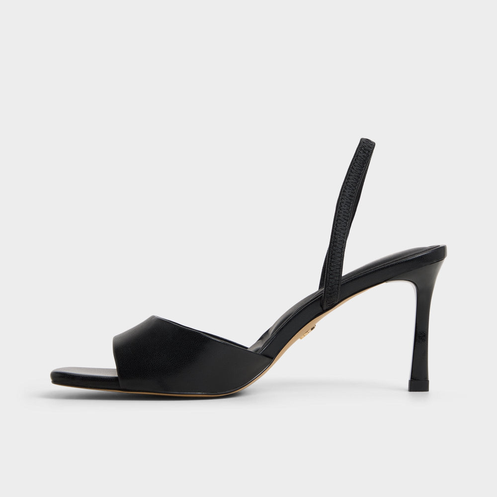 Black Andya Black Women's Strappy sandals - Slingback heeled sandal, Stiletto heel | Aldo