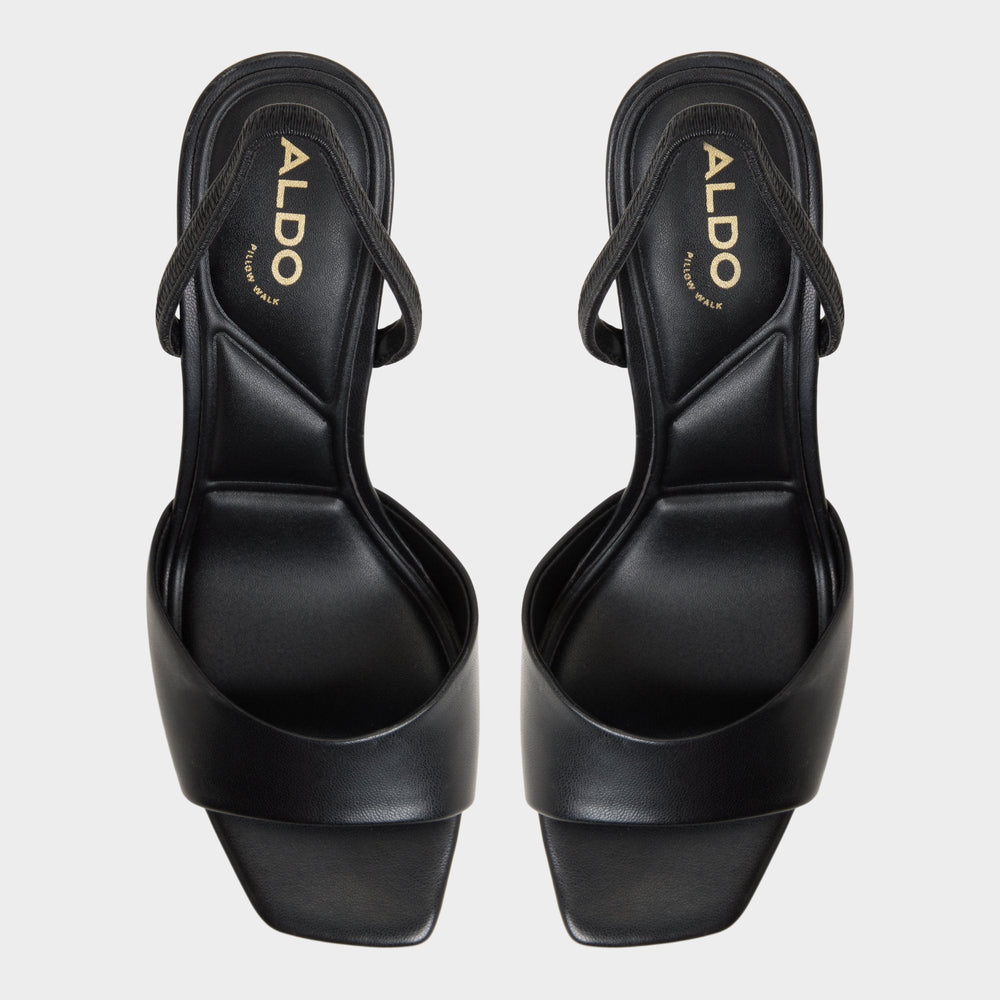 Black Andya Black Women's Strappy sandals - Slingback heeled sandal, Stiletto heel | Aldo