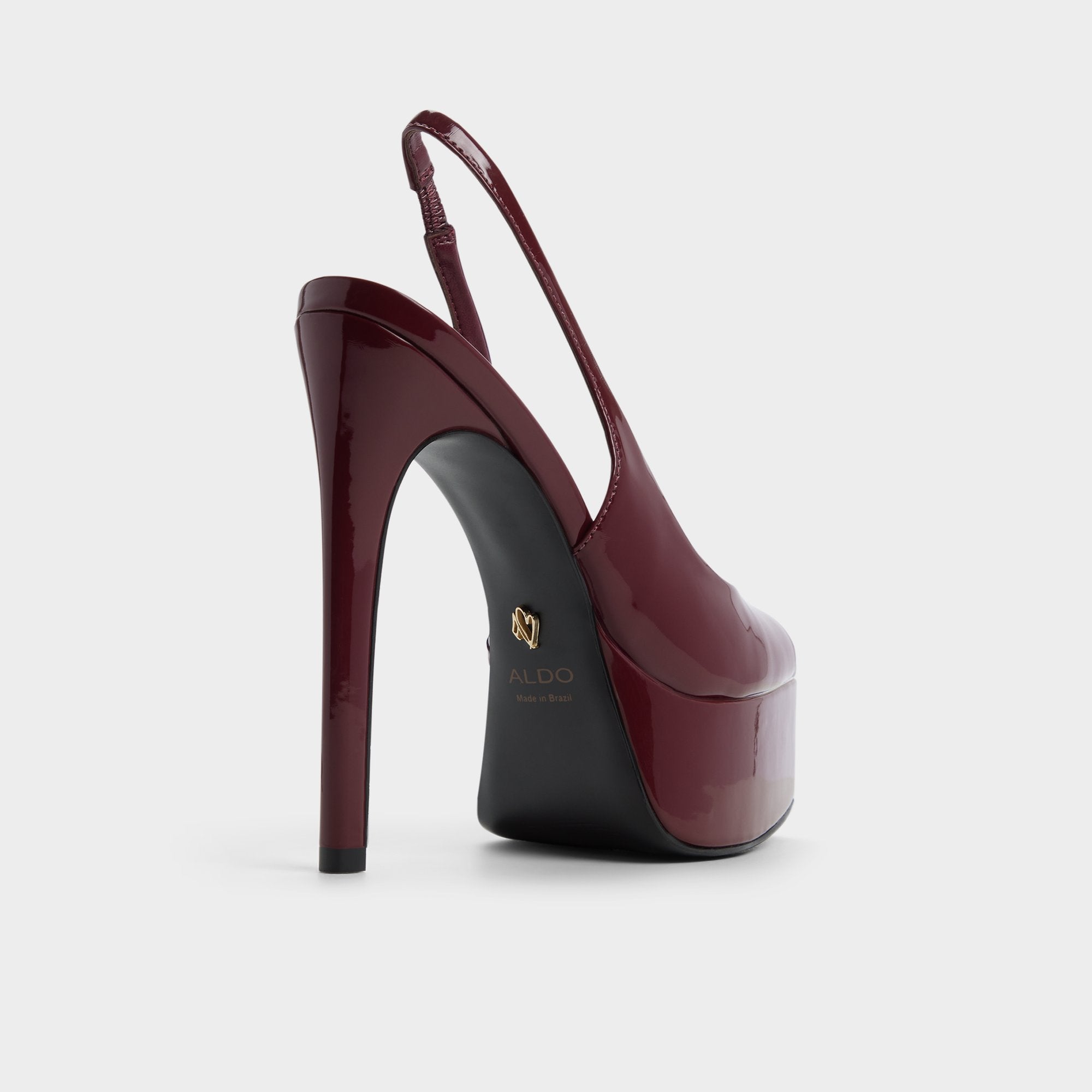 Dark Red Thanlinie in Dark Red - Slingback heeled sandal, Platform | Aldo