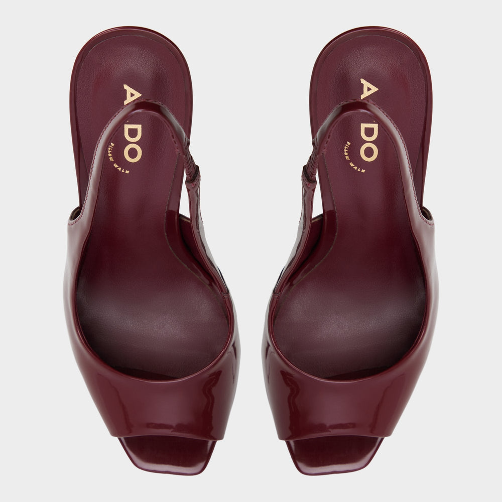 Dark Red Thanlinie in Dark Red - Slingback heeled sandal, Platform | Aldo
