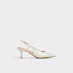 White/bone Adan in White Bone - Slingback heel, Kitten heel | Aldo