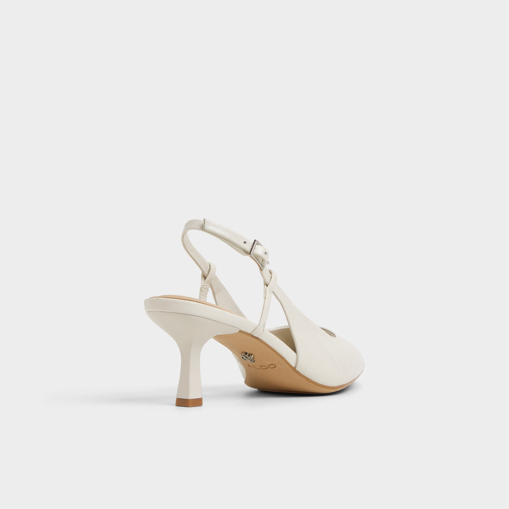 White/bone Adan in White Bone - Slingback heel, Kitten heel | Aldo