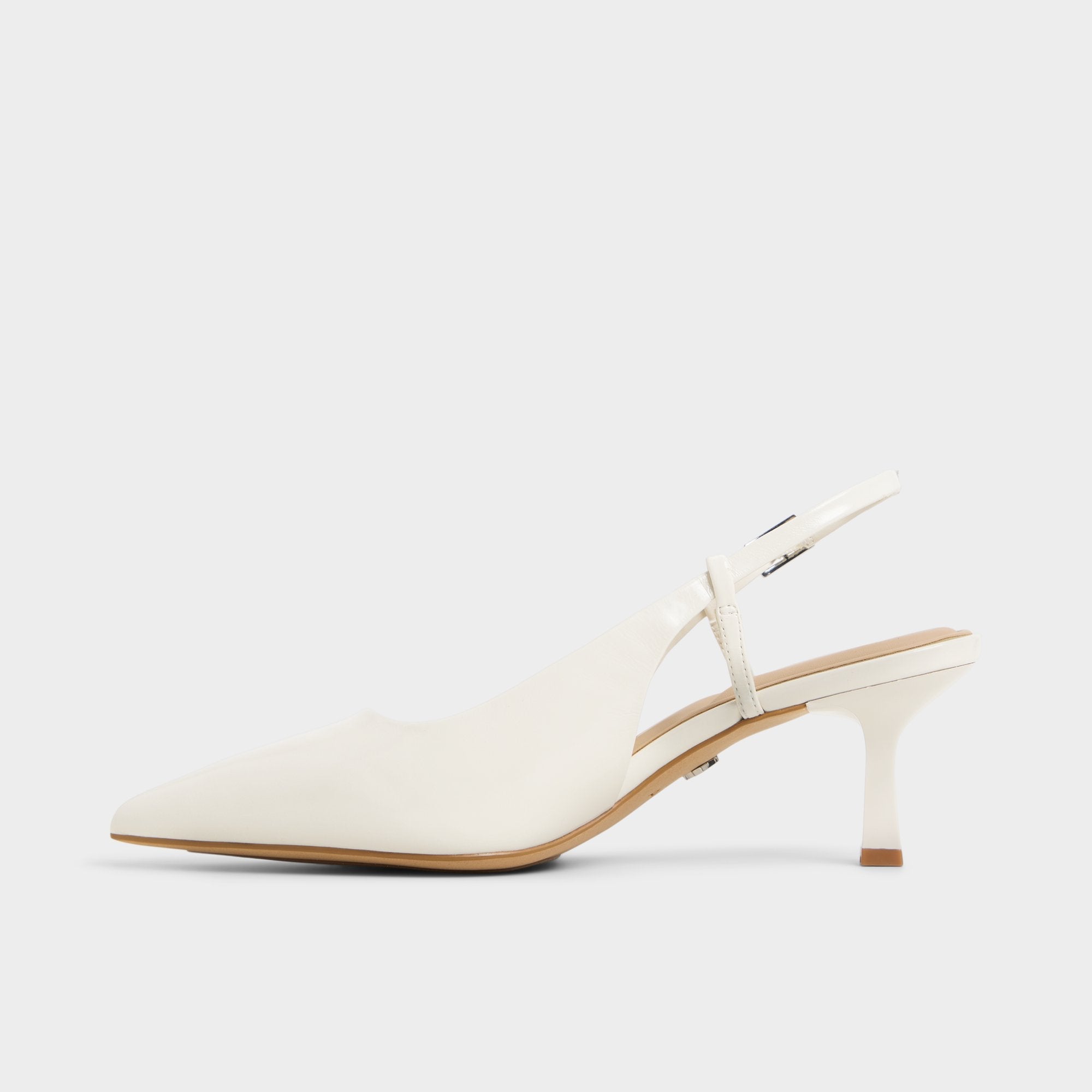 White/bone Adan in White Bone - Slingback heel, Kitten heel | Aldo