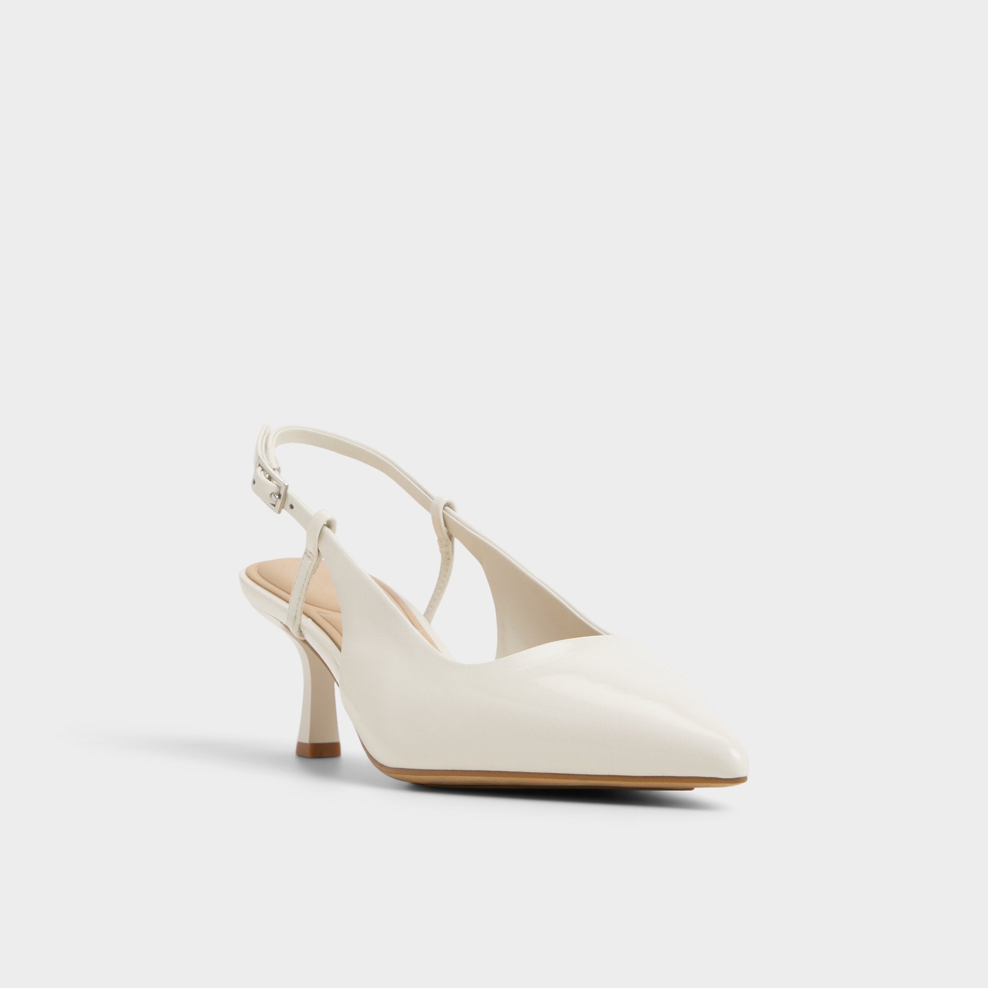 White/bone Adan in White Bone - Slingback heel, Kitten heel | Aldo