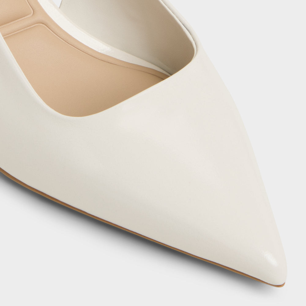 White/bone Adan in White Bone - Slingback heel, Kitten heel | Aldo