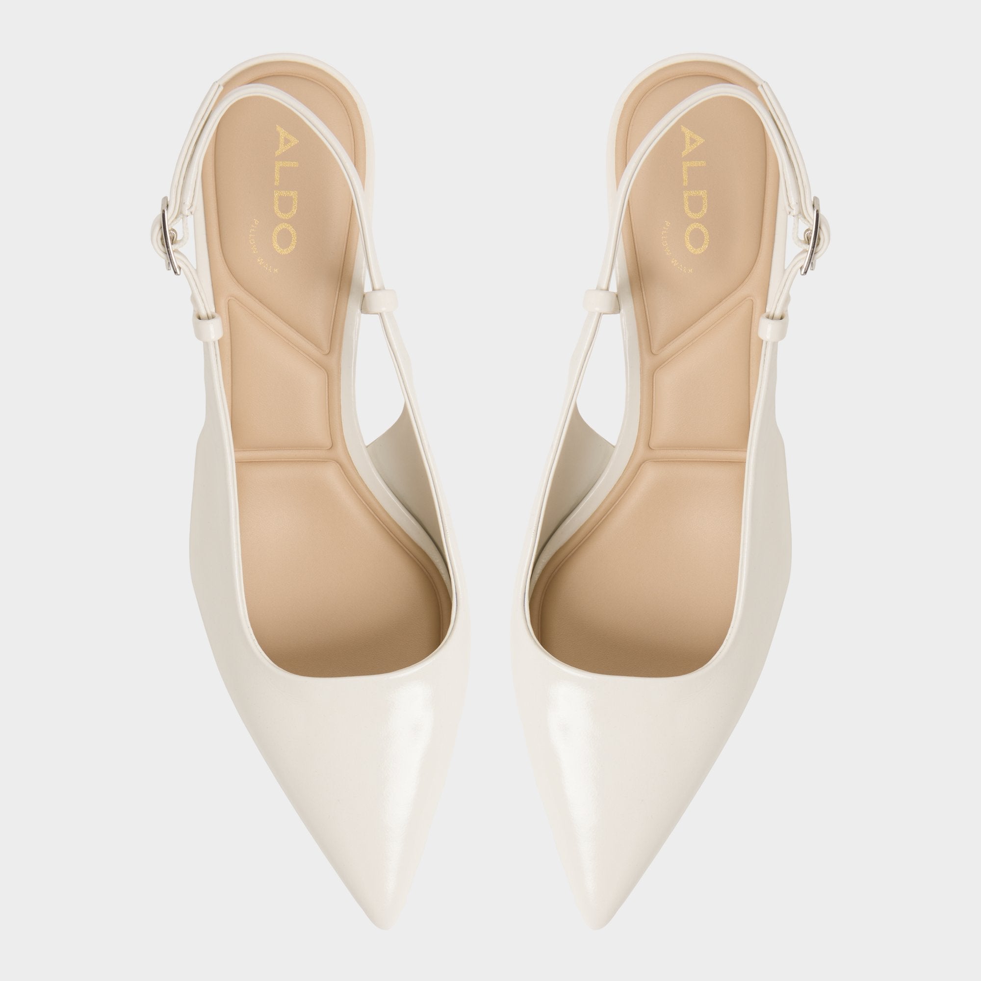 White/bone Adan in White Bone - Slingback heel, Kitten heel | Aldo