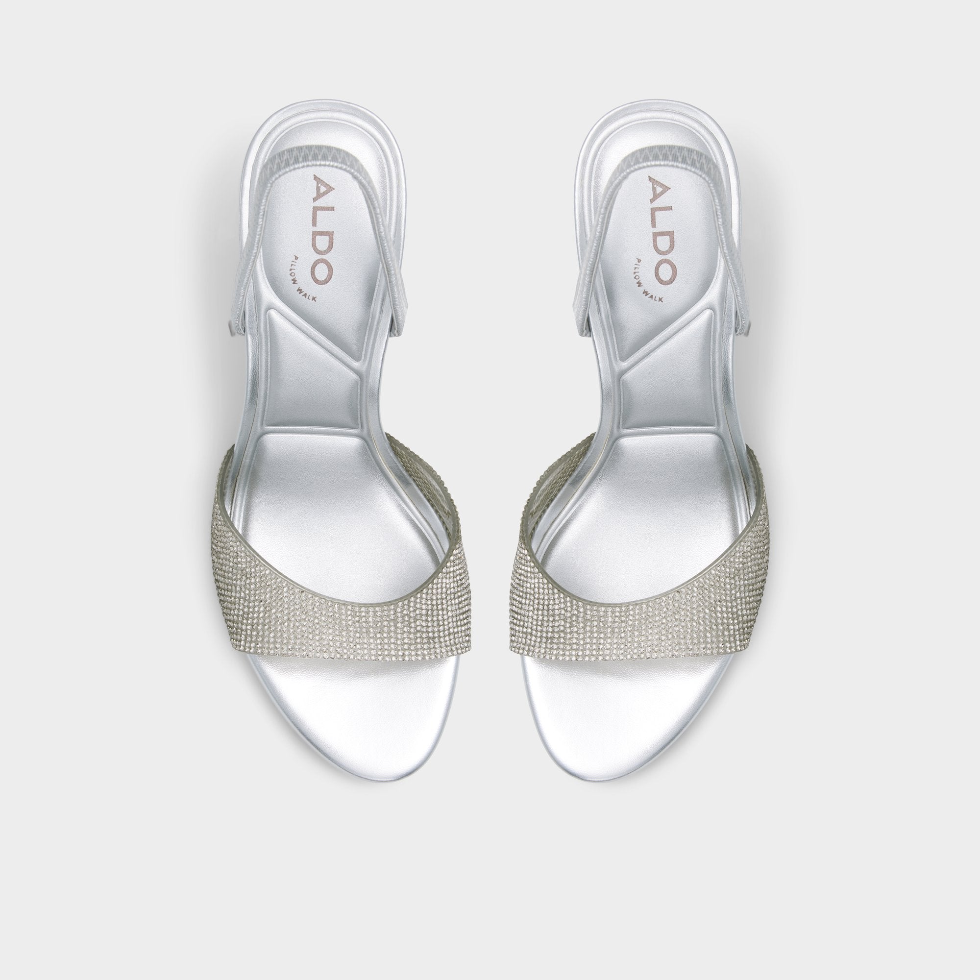 Silver Aitana Silver Women's Heeled sandals - Slingback heeled sandal, Stiletto heel | Aldo