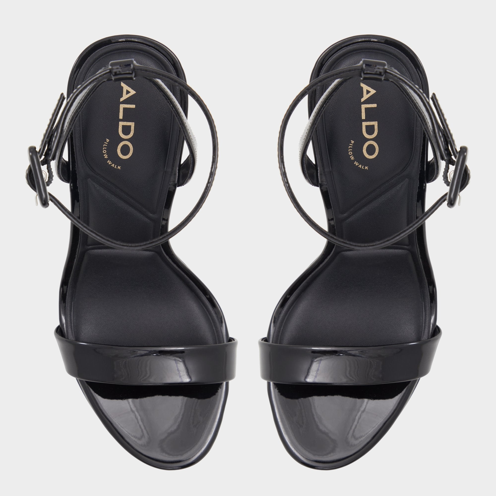 Black Katelina Black Women's Heeled sandals - Strappy heeled sandal, Stiletto platform | Aldo