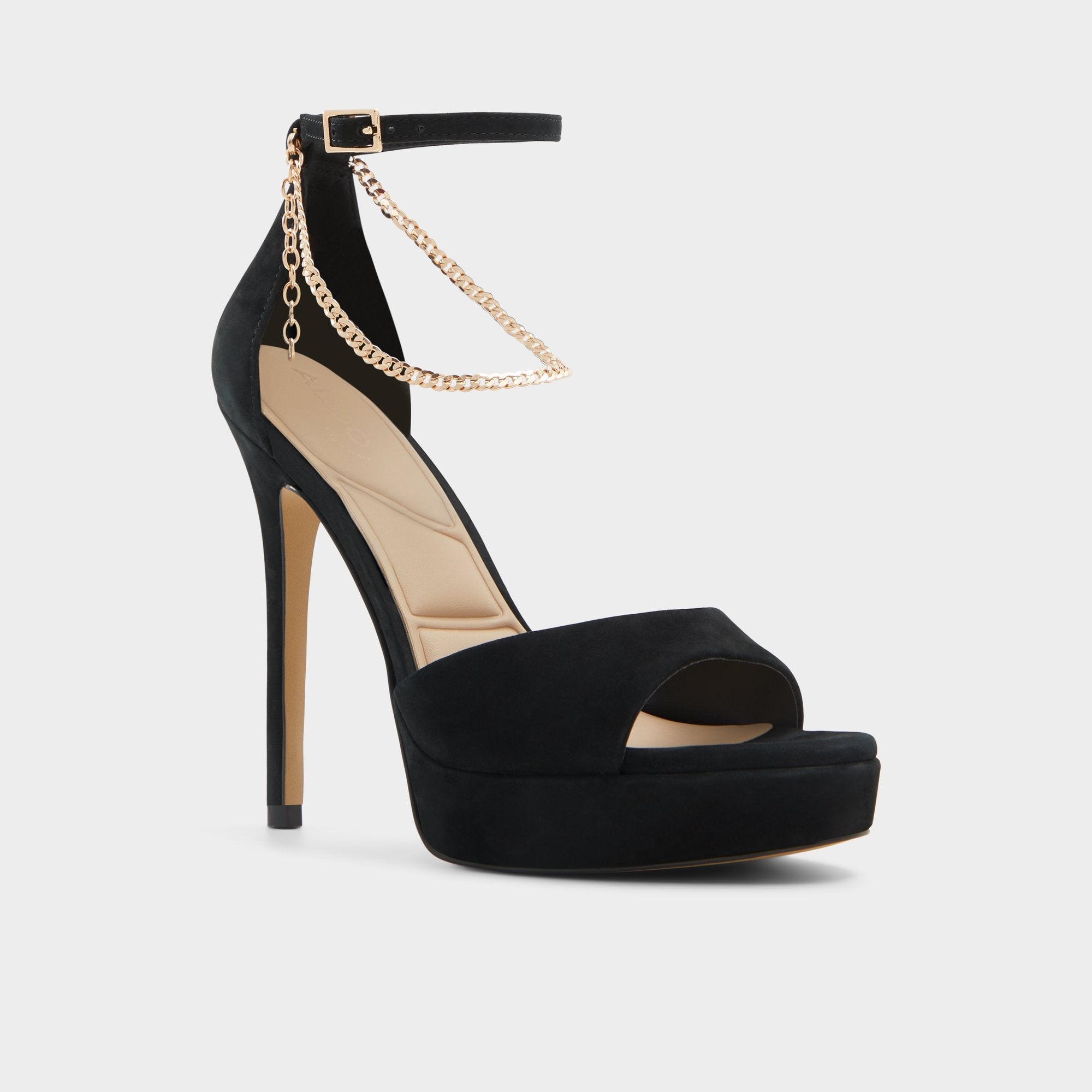 Black overflow Afumeth Black Overflow Women's Platform sandals - Strappy heeled sandal, Stiletto platform | Aldo