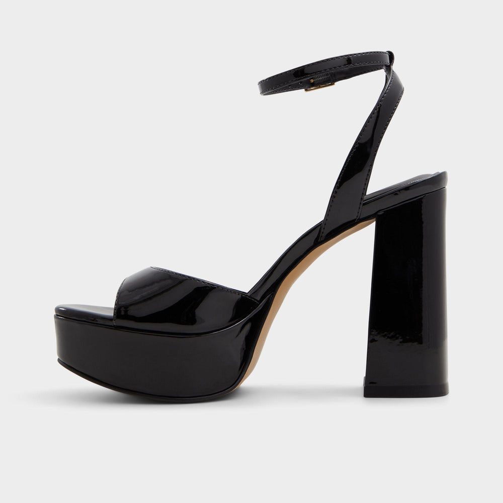 Black Valoria Black Women's Platform sandals - Strappy heeled sandal, Platform | Aldo