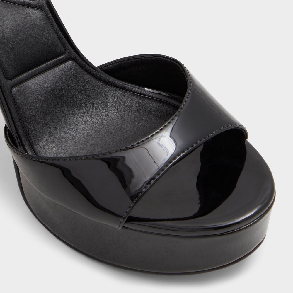 Black Valoria Black Women's Platform sandals - Strappy heeled sandal, Platform | Aldo