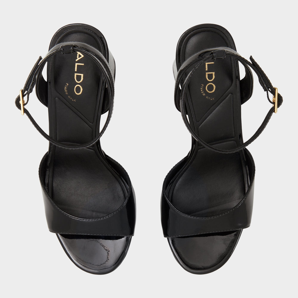 Black Valoria Black Women's Platform sandals - Strappy heeled sandal, Platform | Aldo