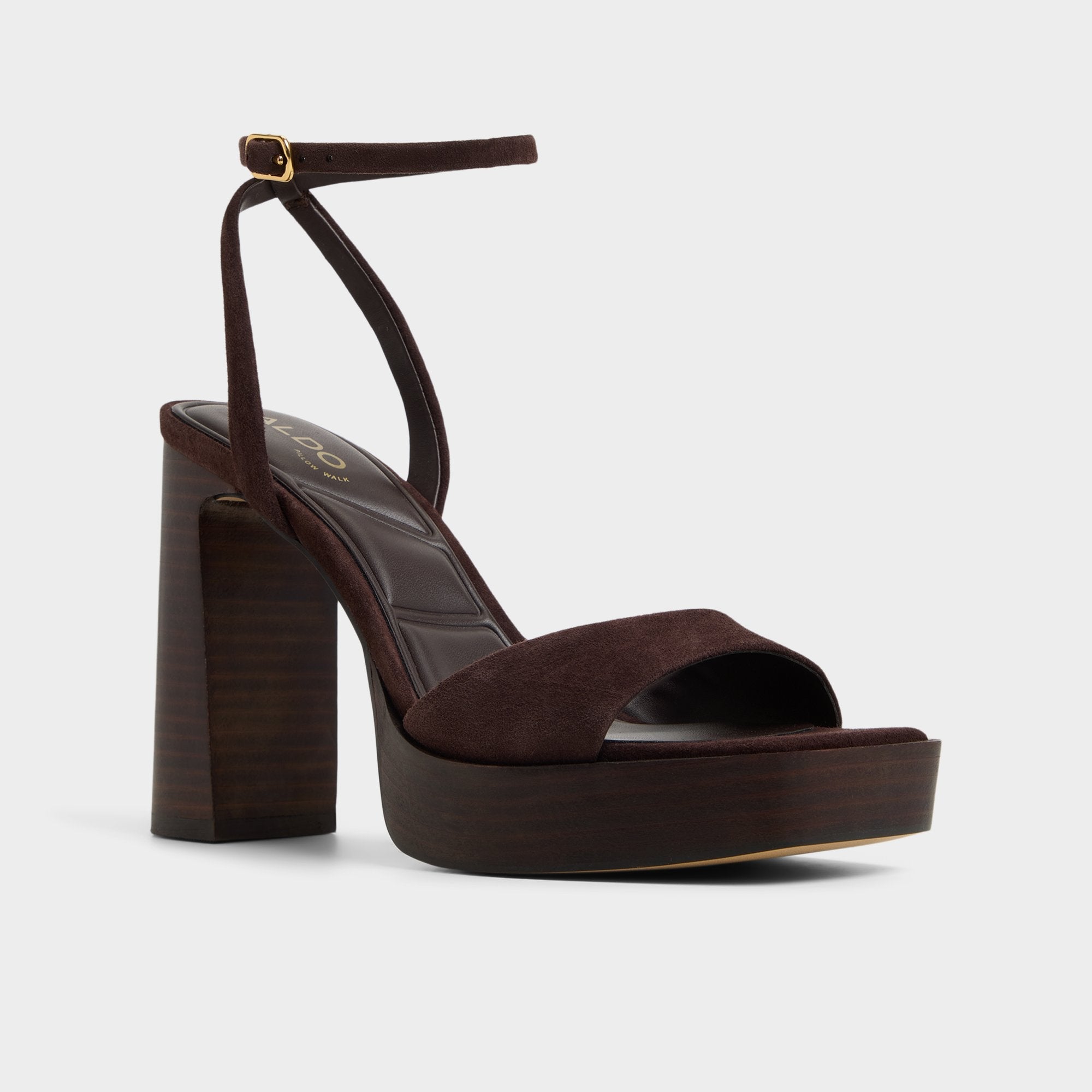 Dark brown Lothon Dark Brown Women's Platform sandals - Strappy heeled sandal, Platform | Aldo