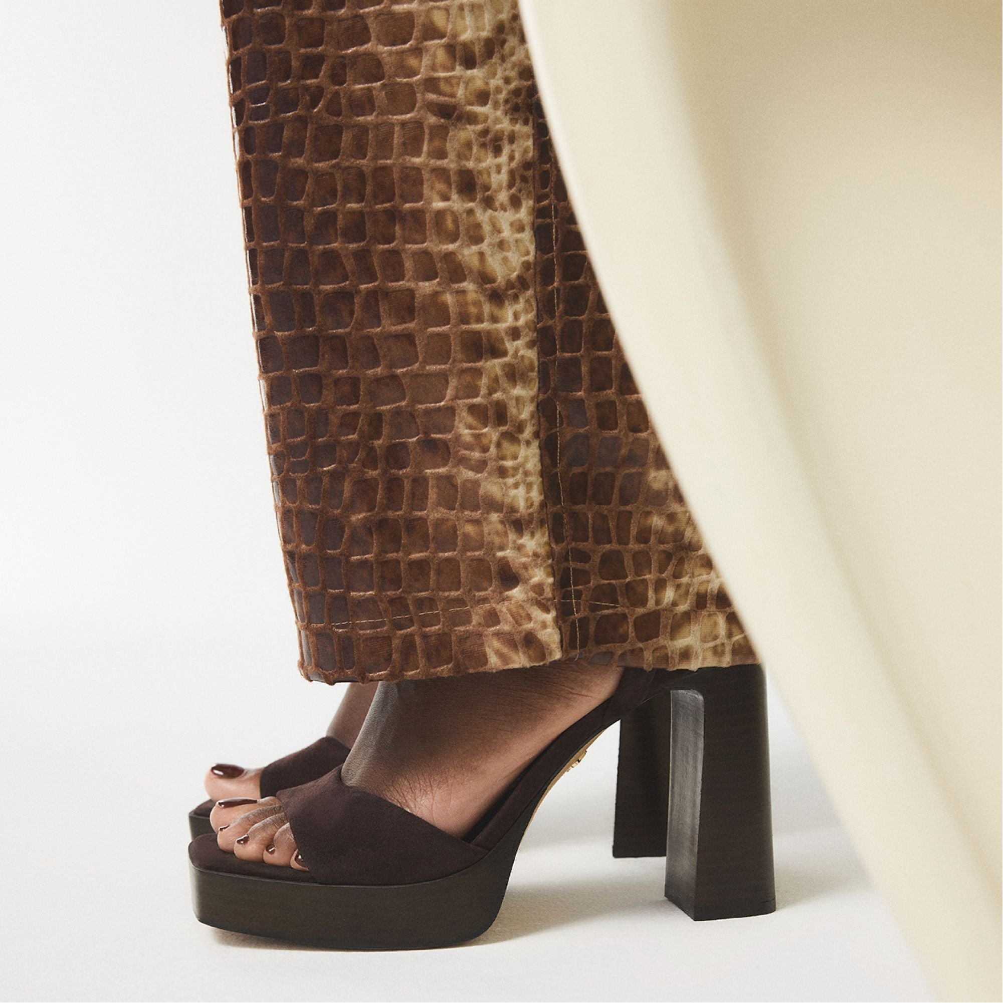 Dark brown Lothon Dark Brown Women's Platform sandals - Strappy heeled sandal, Platform | Aldo