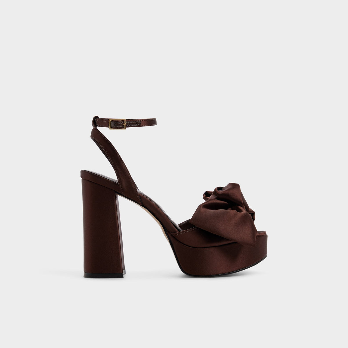 Dark brown Luscious in Dark Brown - Strappy heeled sandal, Platform | Aldo