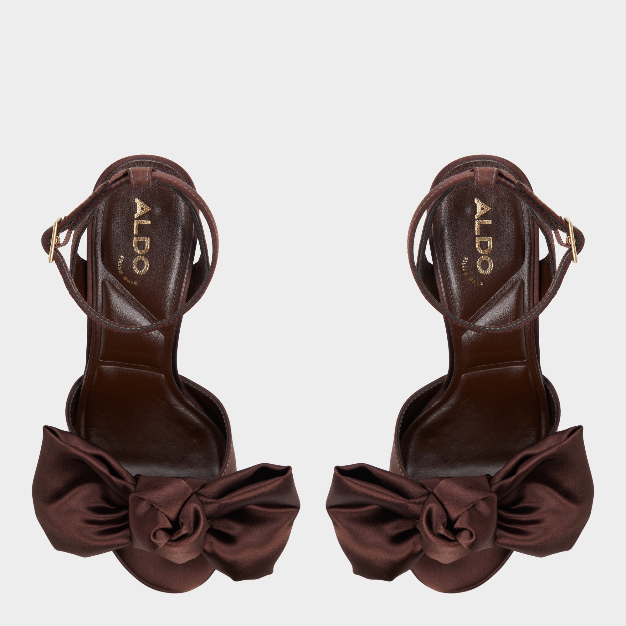 Dark brown Luscious in Dark Brown - Strappy heeled sandal, Platform | Aldo