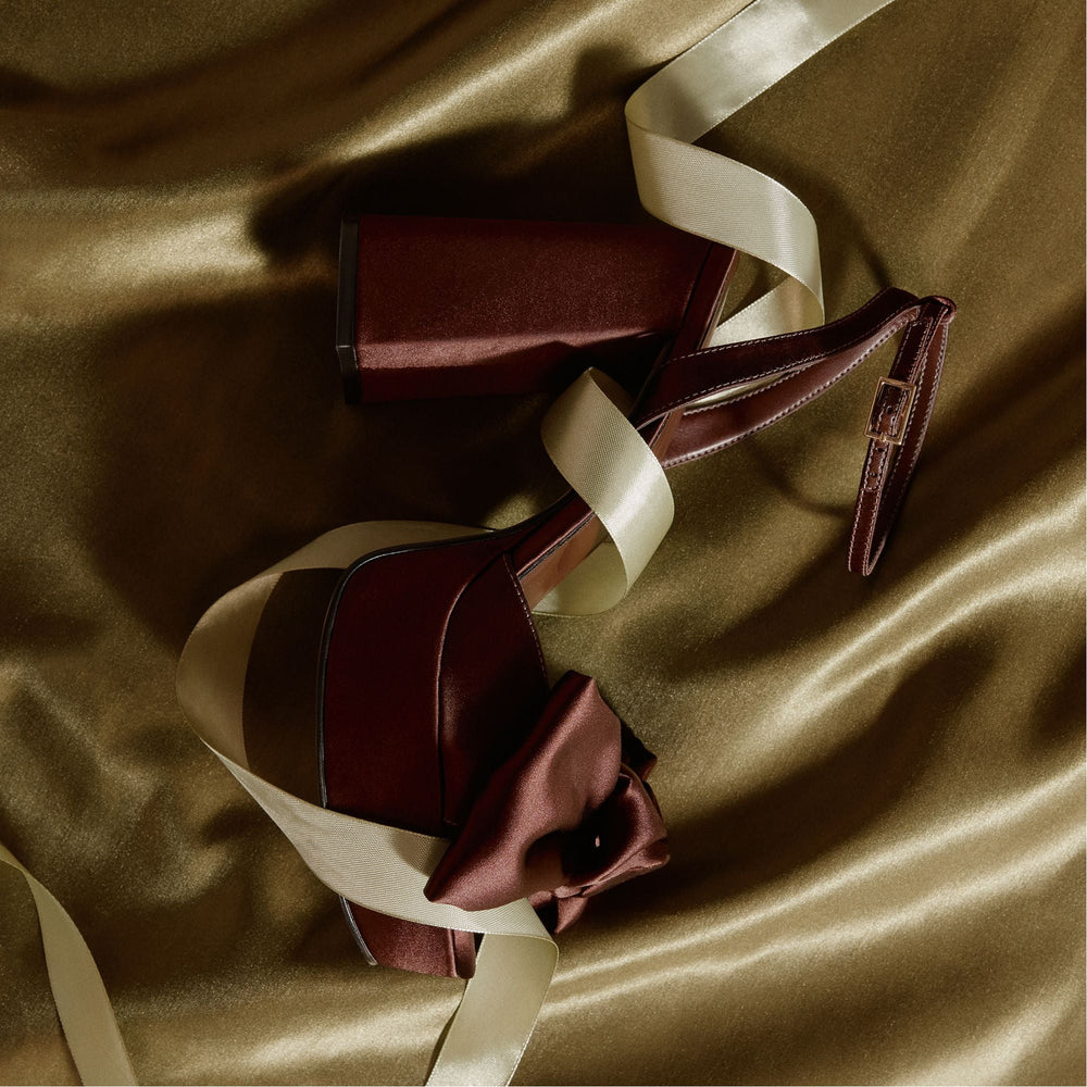 Dark brown Luscious in Dark Brown - Strappy heeled sandal, Platform | Aldo