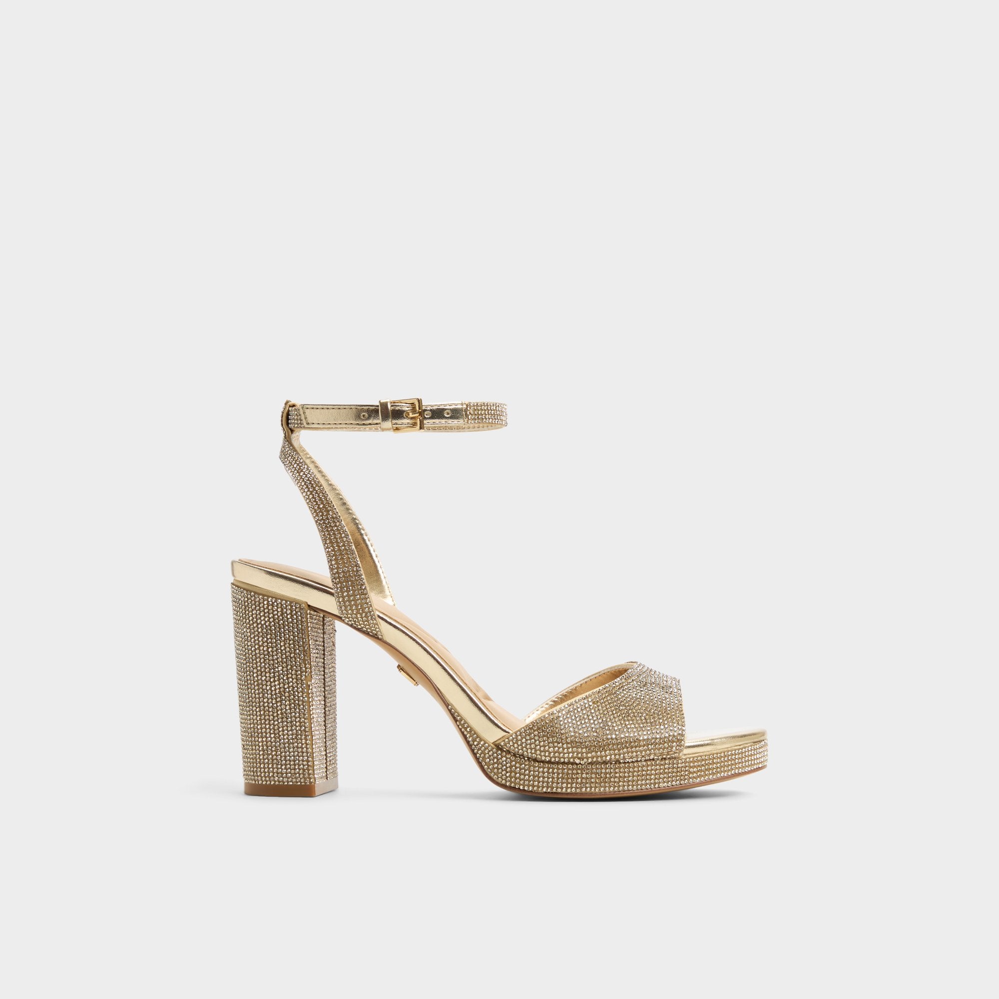 Champagne Alluring Champagne Women's Strappy sandals - Strappy heeled sandal, Platform | Aldo